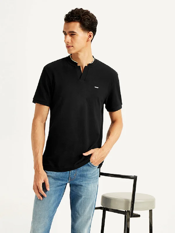 Men's Solid Slim Fit Polo T-shirt Casual Men's Loose