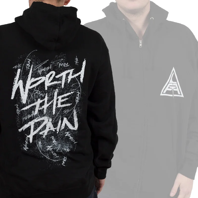 Letters From the Fire "Worth The Pain" Zip Hoodie Monochromatic Office Style