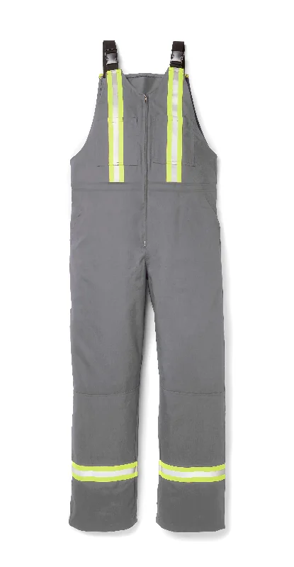 Rasco FR Gray Light Weight Bib Overalls w/ 2'' CSA Reflective FR2505GY Casual Men's Loose