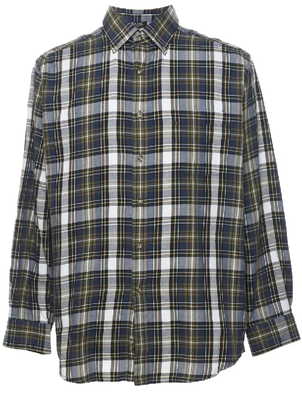 Long Sleeved Checked Shirt - L Tough Men's Military