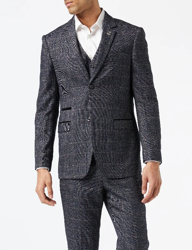 JULES - GREY TWEED CHECK JACKET & WAISTCOAT Casual Men's Short