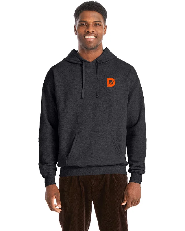 Hanes Perfect Sweats Pullover Hooded Sweatshirt Unique Men's Patch