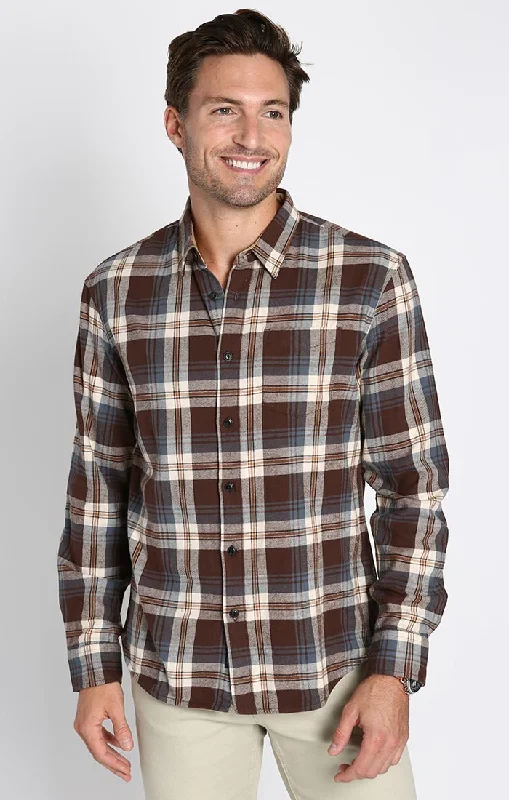 BROWN PLAID FLANNEL