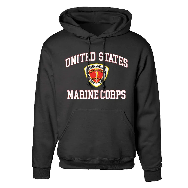 3rd Battalion 3rd Marines USMC Hoodie Modern Men's 