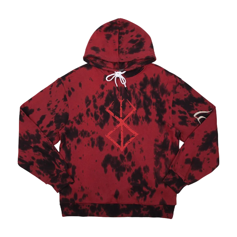 Brand of Sacrifice Red Acid Wash Hoodie Youthful Men's Pop