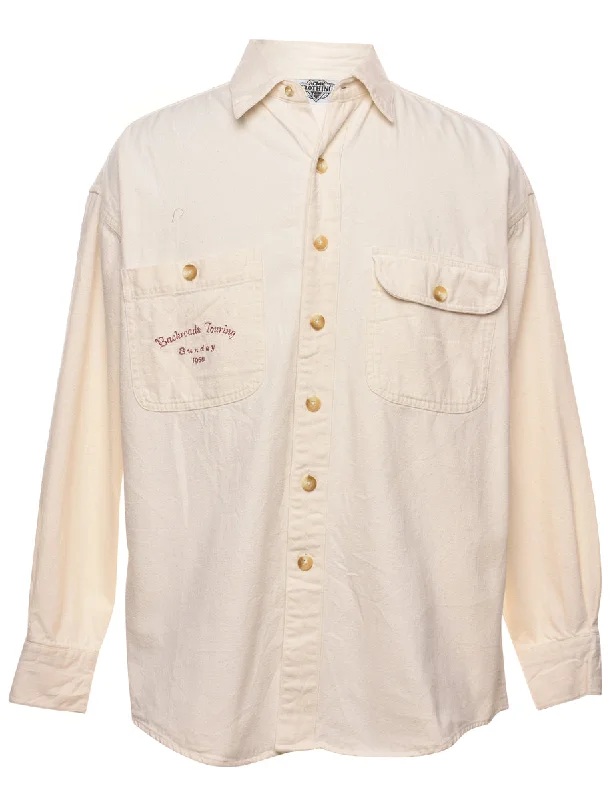 Off White Denim Shirt - M Edgy Men's Punk