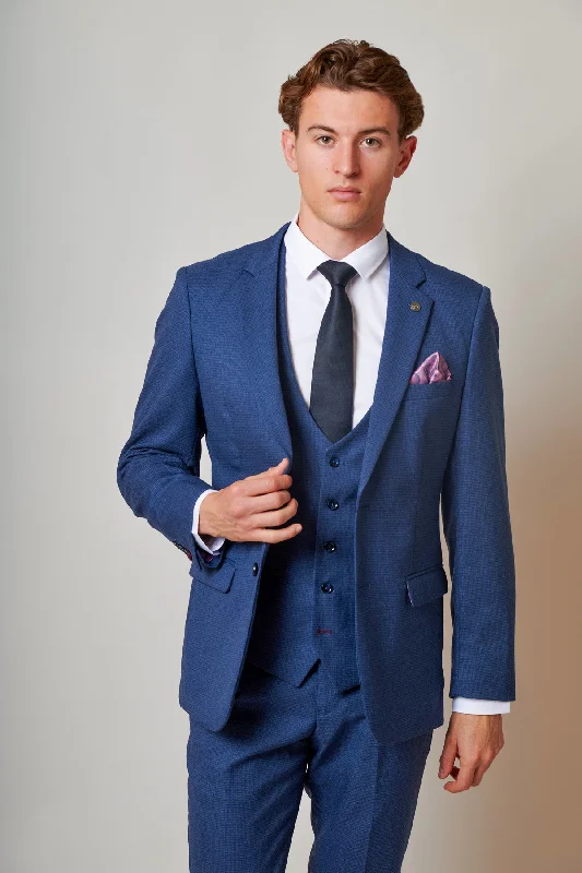 ASHLEY - Navy Blue Blazer Modern Men's Tech