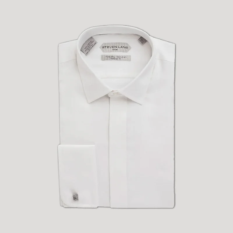 The Finley Dress Shirt | French Cuff & Point Collar | Pearl Stylish Men's Neon