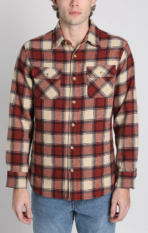 Franklin Stretch Poly Flannel Overshirt Modern Men's 