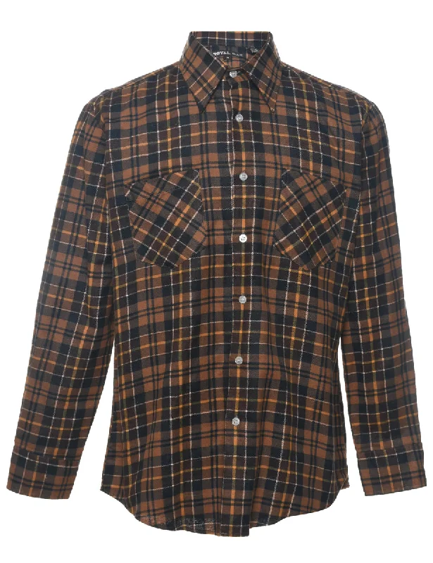 Long Sleeved Flannel Multi-Colour Checked Shirt - M Gym