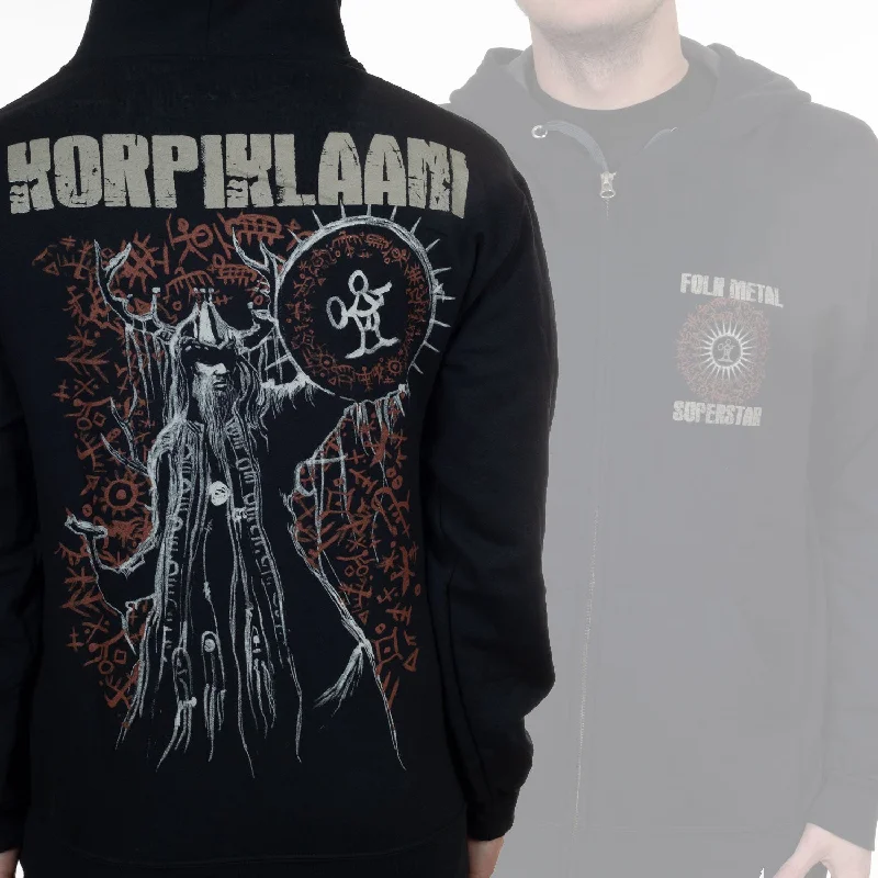 Korpiklaani "Folk Metal Superstar" Zip Hoodie Monochromatic Office Style