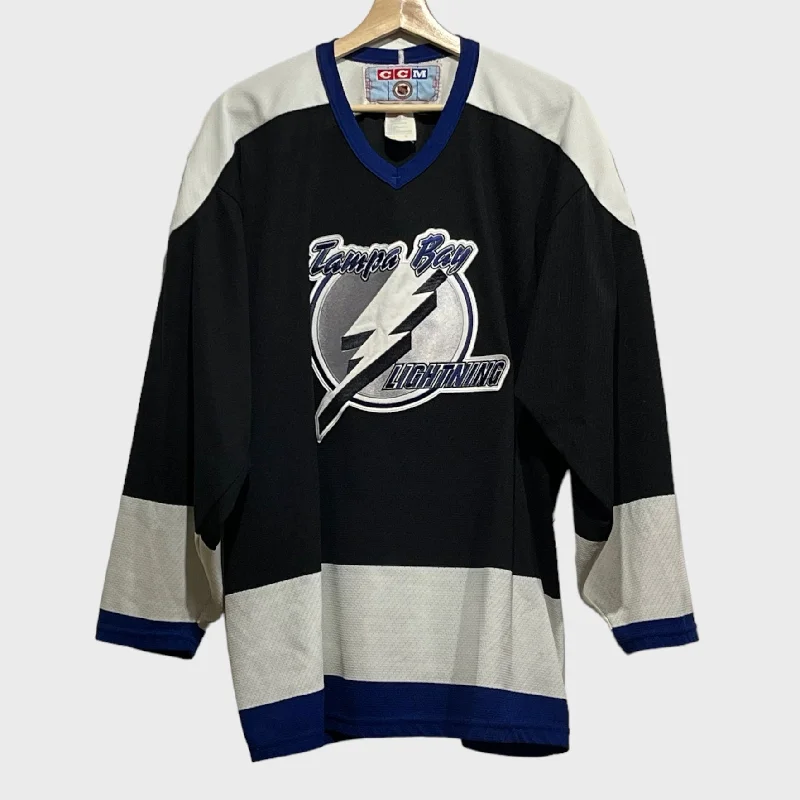 Vintage Tampa Bay Lightning Jersey XL Tough Men's Military