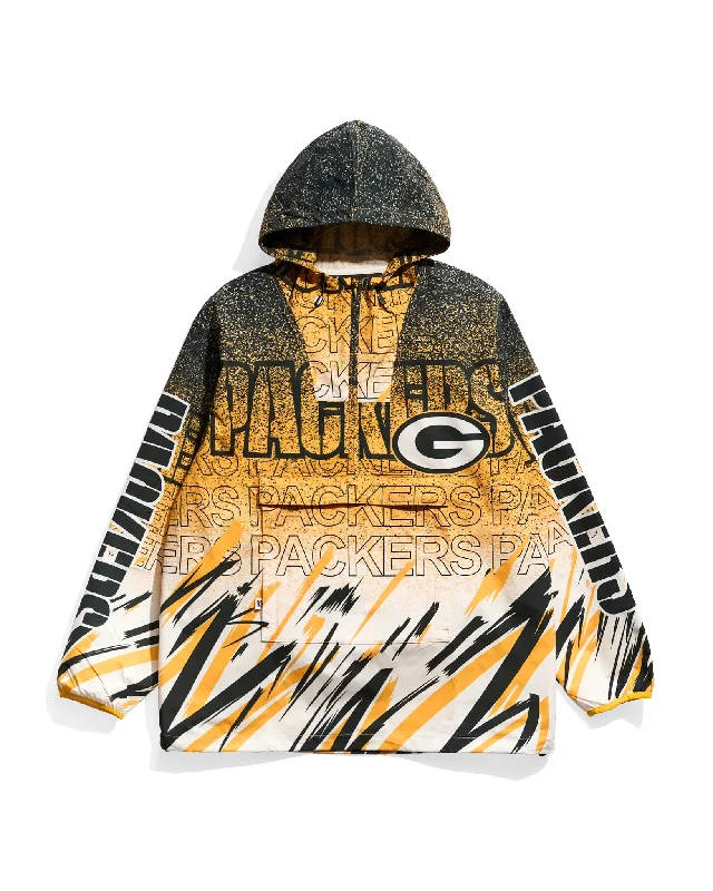 Green Bay Packers Sketch Anorak Jacket Casual Men's Short