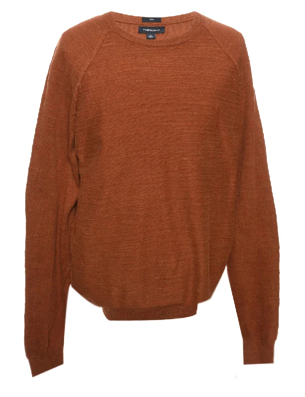 Fine Knit Jumper - L Modern Men's Geometric