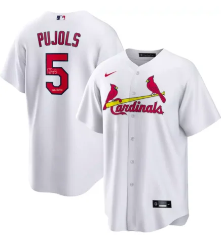 Albert Pujols Autographed "The Machine" Cardinals Authentic Jersey Earthy Men's Hemp