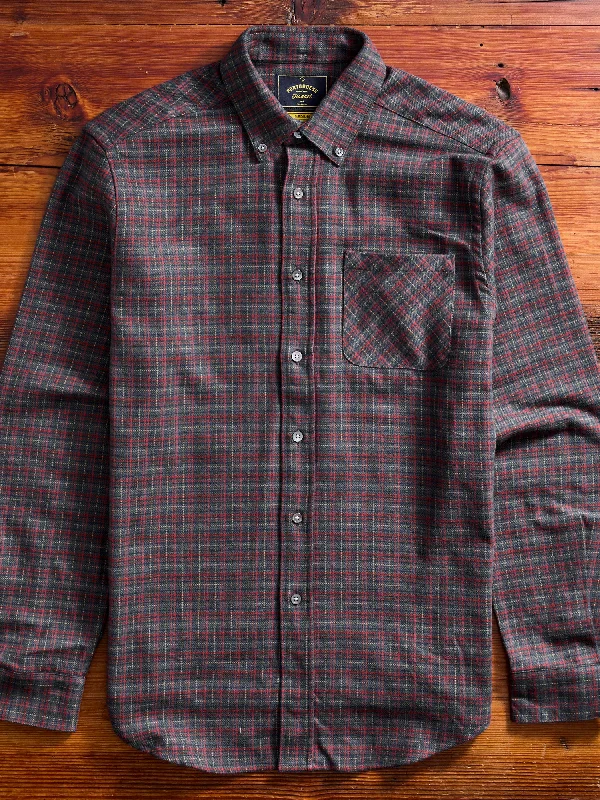 Minerva Button-Up Shirt in Grey Confident Men's High