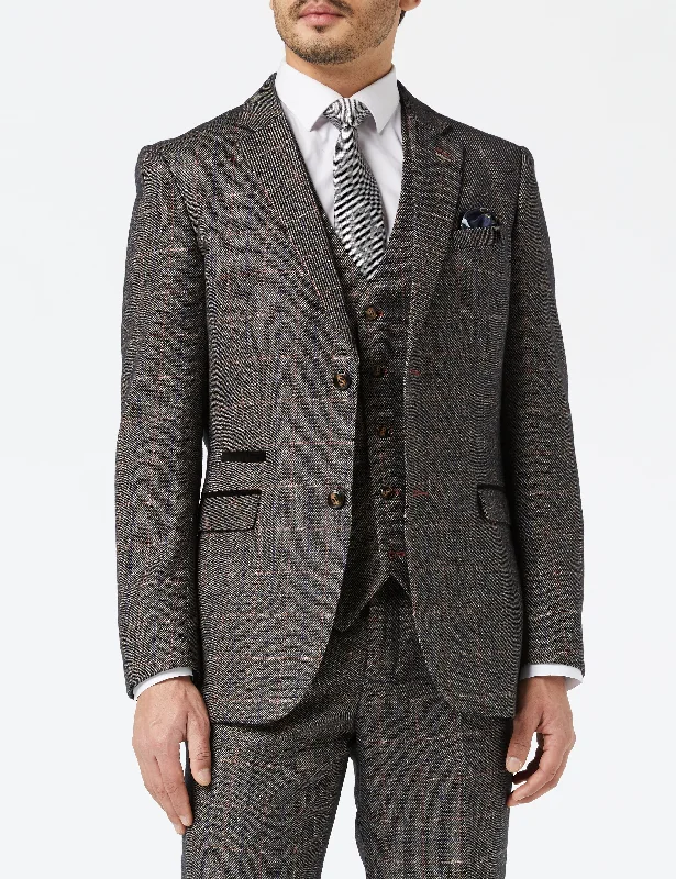 JULES - BROWN TWEED CHECK JACKET & WAISTCOAT Vacation