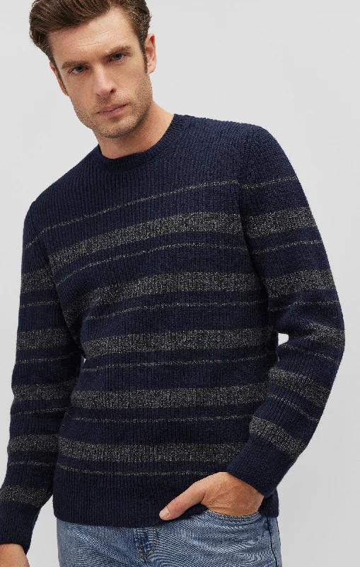 CREW NECK SWEATER IN TOTAL ECLIPSE Business