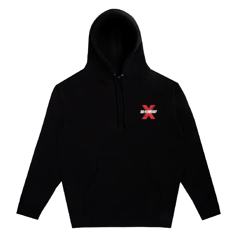 Sci-Fi Fantasy New X Hood Black Traditional Men's Wool