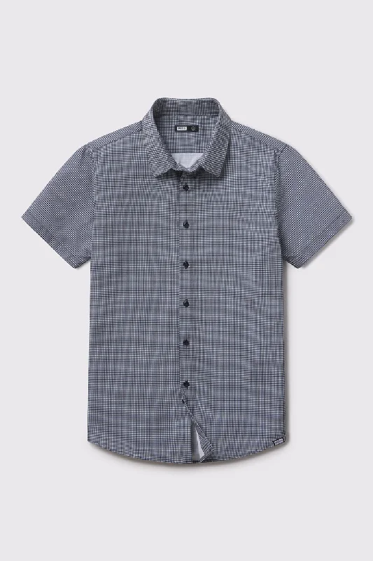 Motive Short Sleeve Gingham Elegant Men's Cashmere