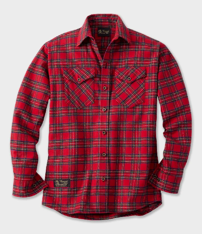 Men's Classic Flannel Shirt - Royal Stewart Dapper Men's Bow