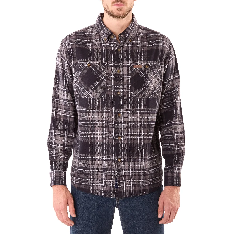 TWO-POCKET BUTTON DOWN FLANNEL SHIRT Sporty Men's Tennis