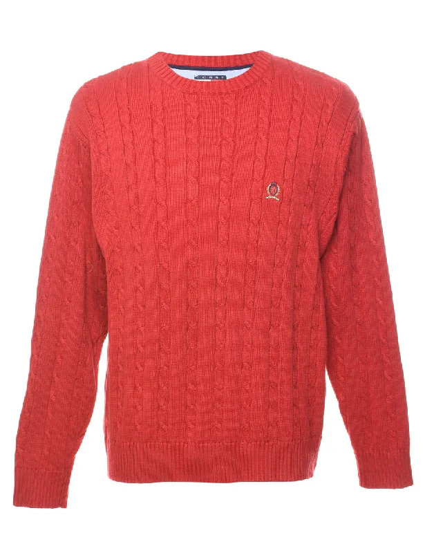 Tommy Hilfiger Cable Knit Jumper - M Unique Men's Upcycled