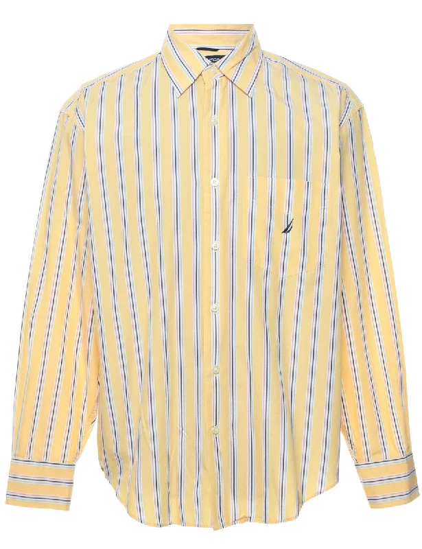 Nautica Striped Shirt - M Streetwear Style