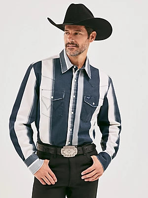 Men's Wrangler Vintage-Inspired Brushpopper Western Snap Refined Men's Velvet