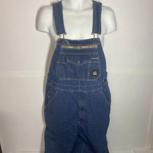 Berne Men's Heritage Original Unlined Washed Blue Denim Overall Cool Men's Skate