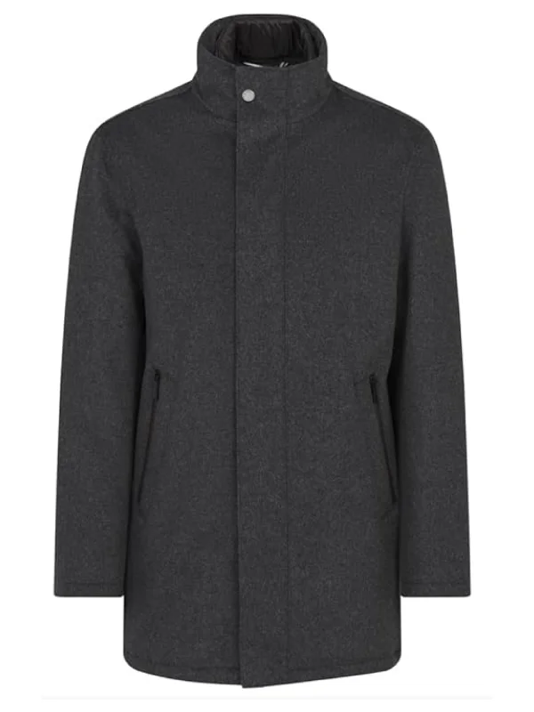 GREY WOOL MIX WINDPROOF CAR COAT Traditional Men's Country