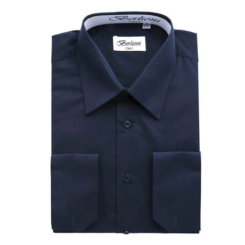 French Convertible Shirt | N°224 | Navy Monochromatic Office Style