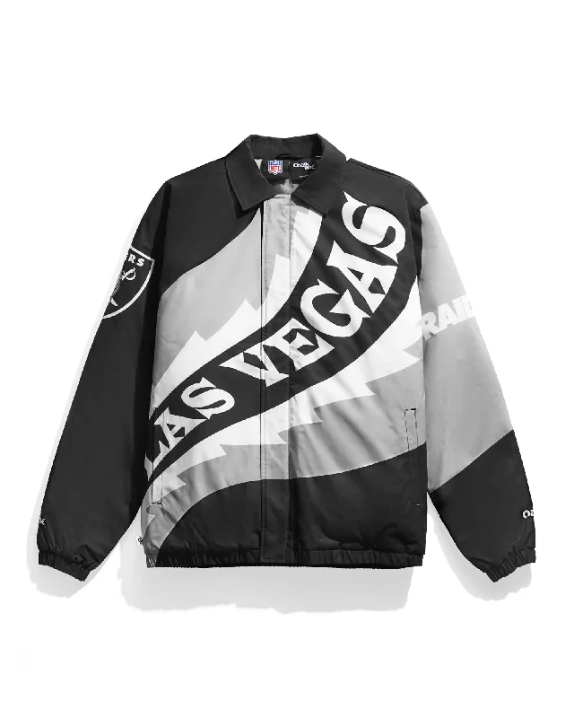 Las Vegas Raiders Saw Blade Quilted Puffer Jacket Artistic Men's Hand