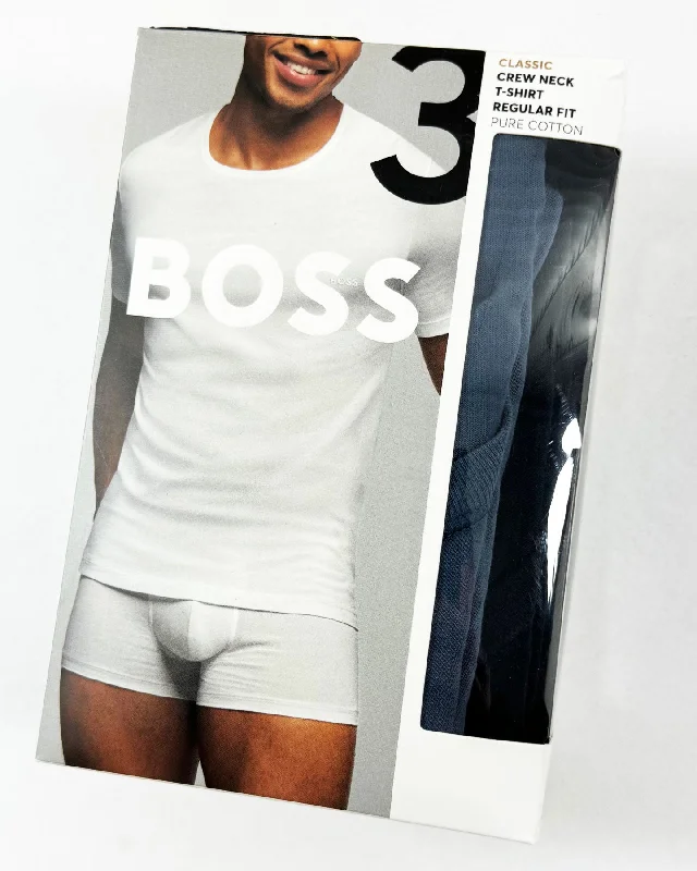 Hugo Boss Men T-Shirts 3-Pack Crew Neck Regular Fit M Athletic Men's High