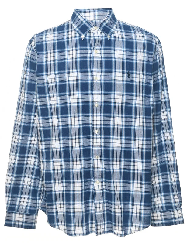 Ralph Lauren Checked Shirt - L Monochromatic All