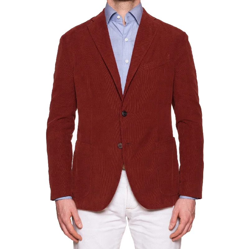 BOGLIOLI Milano "K.Jacket" Crimson Baby Corduroy Cotton Unlined Jacket NEW Elegant Men's Cashmere