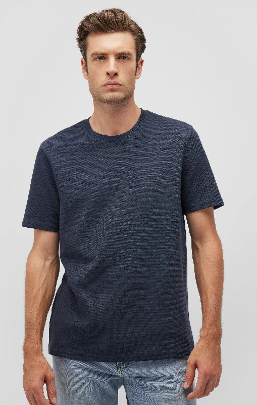 SHORT SLEEVE T-SHIRT IN COLLEGIATE BLUE Cozy Men's Winter