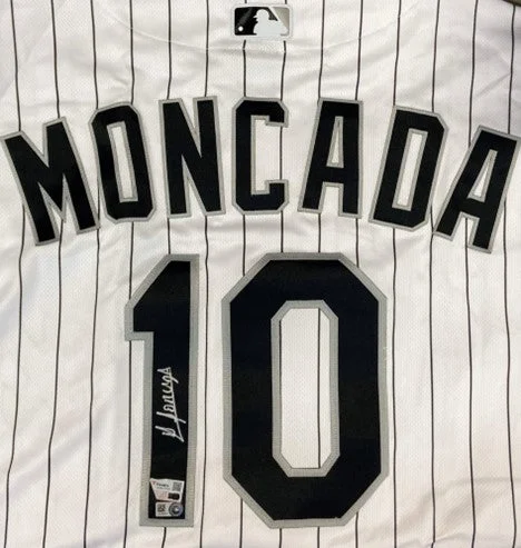 Yoan Moncada Autographed White Sox Home Authentic Jersey Vacation