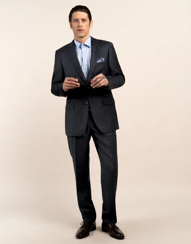 Cooper Navy Stripe Suit Tailored