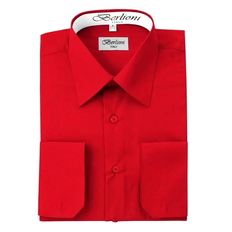 French Convertible Shirt | N°208 | Red Elegant Men's Formal 