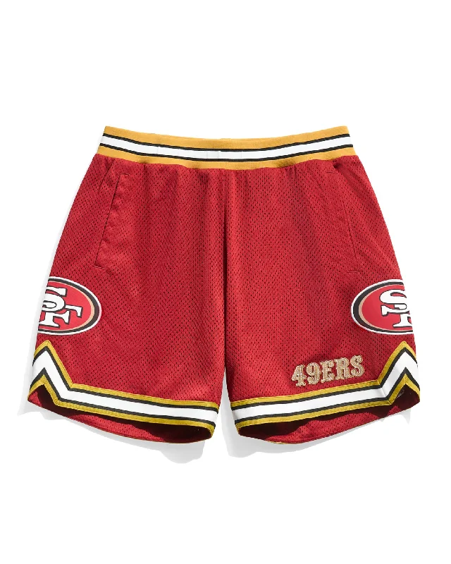 San Francisco 49ers Court Shorts Polished Men's Silk