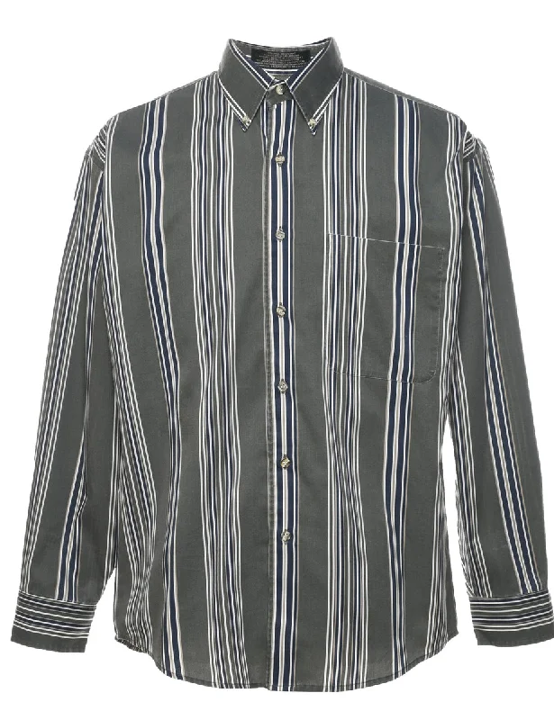 Striped Shirt - M Dapper Men's 1920S