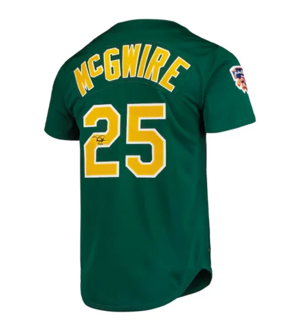 Mark McGwire Autographed Athletics Mitchell & Ness Jersey Refined Men's Velvet