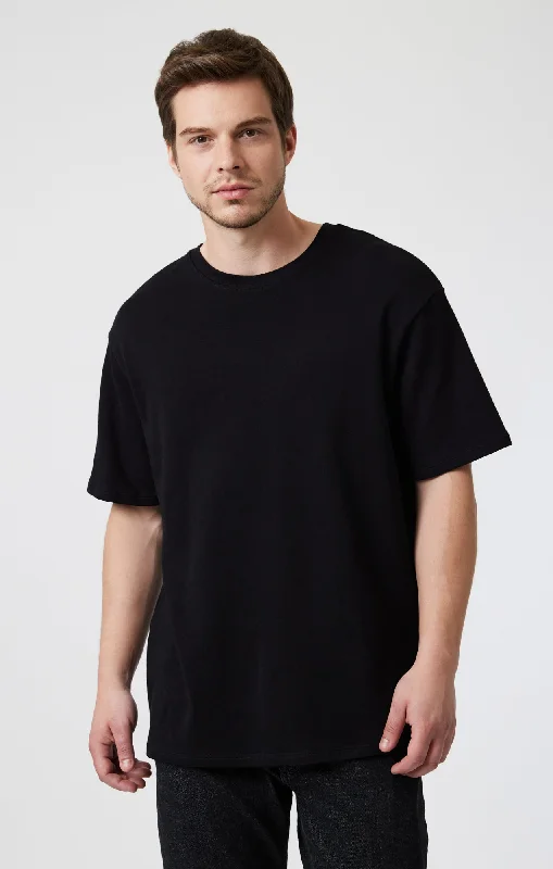 DROP SHOULDER T-SHIRT IN BLACK Refined Men's Classic 