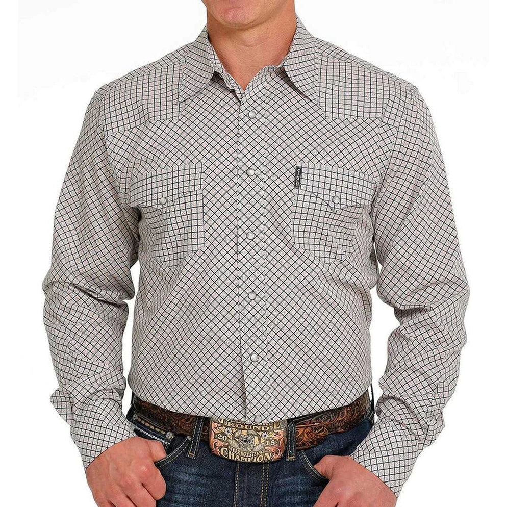 Cinch Men's Plaid Snap Shirt Bold Men's Animal