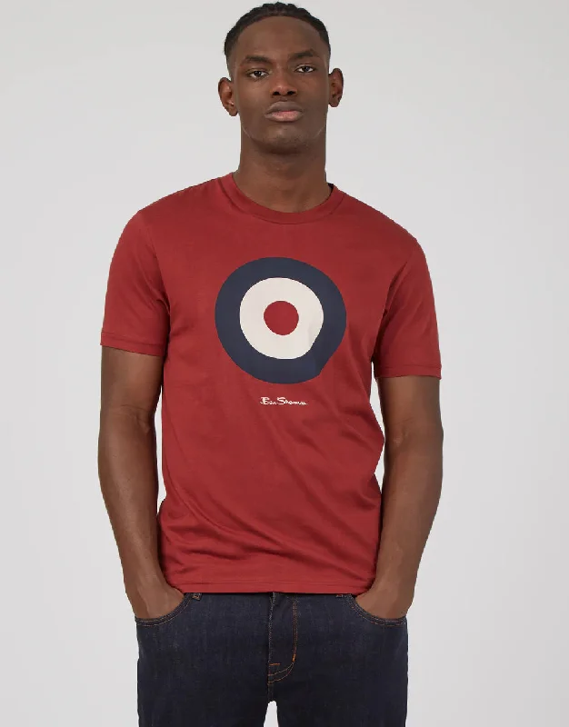 Ben Sherman Signature Target Claret T-Shirt Modern Men's Geometric