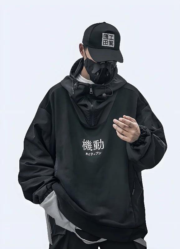 Japanese Techwear Hoodie Cool Men's Skate