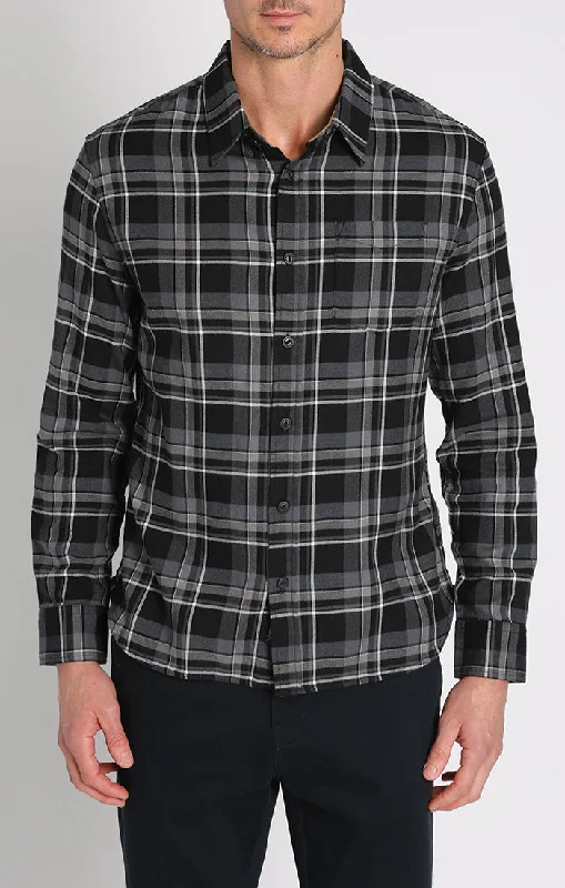 BLACK GREY PLAID