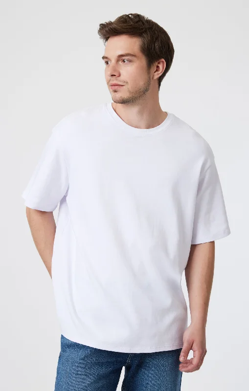 DROP SHOULDER T-SHIRT IN WHITE Dynamic Men's Moto