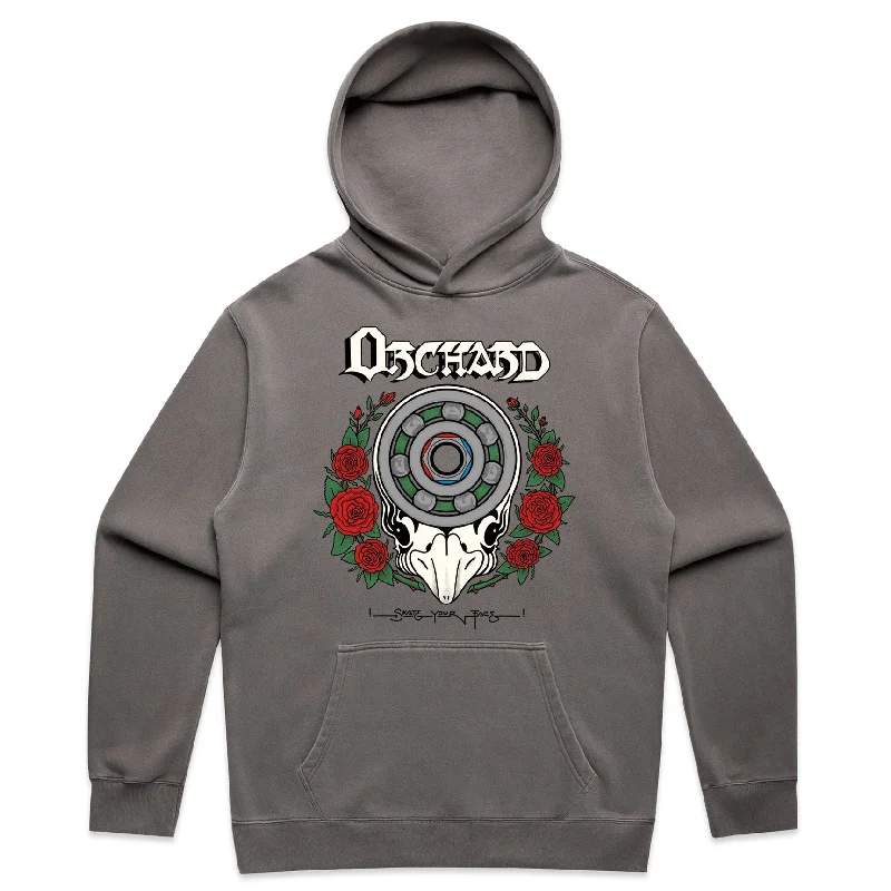 Orchard Skate Your Face Heavy Hoodie Faded Charcoal Rugged Men's Outdoor 